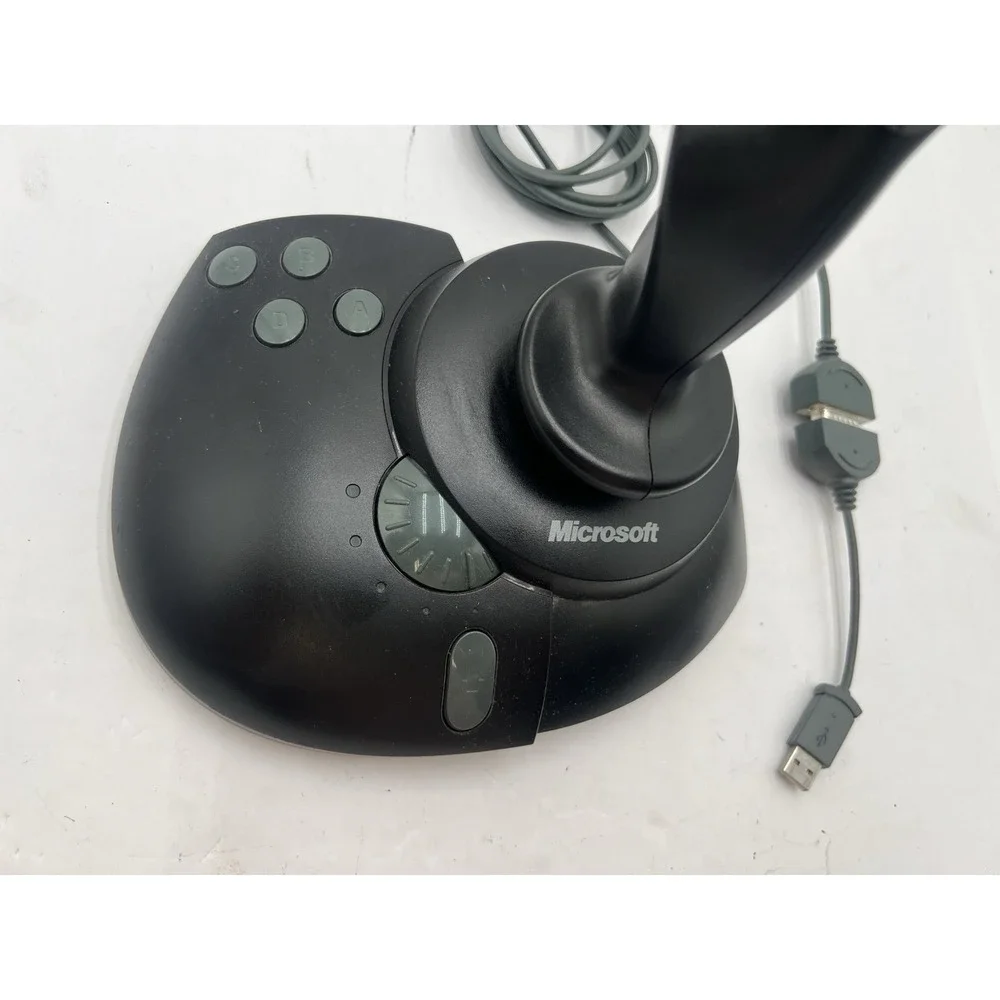 Microsoft SideWinder Precision Pro Joystick X03-57540 w/ USB Adapter Untested